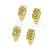 Argolla Huggie 02.213.0483.1.12 Oro Laminado, Pulido, Tres Tonos