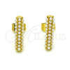 Arete Dormilona 02.379.0058 Oro Laminado, con Marfil Perla, Pulido, Tono Dorado