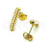 Arete Dormilona 02.379.0058 Oro Laminado, con Marfil Perla, Pulido, Tono Dorado