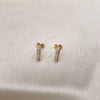 Arete Dormilona 02.379.0058 Oro Laminado, con Marfil Perla, Pulido, Tono Dorado