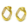 Arete Dormilona 02.379.0062 Oro Laminado, con Marfil Perla, Pulido, Tono Dorado