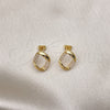 Arete Dormilona 02.379.0062 Oro Laminado, con Marfil Perla, Pulido, Tono Dorado