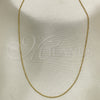 Gargantilla Basica 04.02.0020.16 Oro Laminado, Diseño de Rolo, Pulido, Tono Dorado (03 MM Thickness, 16 Inches Length)