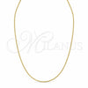 Gargantilla Basica 04.02.0020.16 Oro Laminado, Diseño de Rolo, Pulido, Tono Dorado (03 MM Thickness, 16 Inches Length)