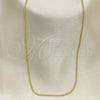 Gargantilla Basica 04.02.0022.18 Oro Laminado, Diseño de Cubana, Pulido, Tono Dorado (02 MM Thickness, 18 Inches Length)