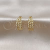 Argolla Pequeña 02.213.0516.20 Oro Laminado, Diseño de Rope, Pulido, Tono Dorado