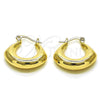 Argolla Pequeña 02.213.0521.25 Oro Laminado, Pulido, Tono Dorado
