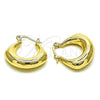 Argolla Pequeña 02.213.0521.25 Oro Laminado, Pulido, Tono Dorado