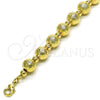 Pulsera Elegante 03.93.0019.08 Oro Laminado, Diseño de Bola, Mate, Tono Dorado (08 MM Thickness, 8 Inches Length)