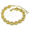 Pulsera Elegante 03.93.0019.08 Oro Laminado, Diseño de Bola, Mate, Tono Dorado (08 MM Thickness, 8 Inches Length)