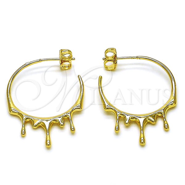 Argolla Mediana 02.195.0173.25 Oro Laminado, Pulido, Tono Dorado