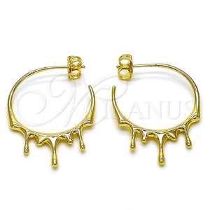 Argolla Mediana 02.195.0173.25 Oro Laminado, Pulido, Tono Dorado