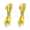Argolla Pequeña 02.195.0176.25 Oro Laminado, Diseño de Rope, Pulido, Tono Dorado