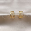 Argolla Pequeña 02.195.0178.20 Oro Laminado, Diseño de Rope y Torcido, Pulido, Tono Dorado