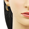 Arete Dormilona 02.195.0179 Oro Laminado, Pulido, Tono Dorado