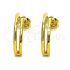 Arete Dormilona 02.195.0179 Oro Laminado, Pulido, Tono Dorado