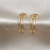 Arete Dormilona 02.195.0179 Oro Laminado, Pulido, Tono Dorado