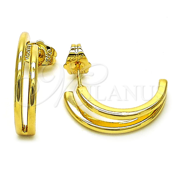 Arete Dormilona 02.195.0179 Oro Laminado, Pulido, Tono Dorado