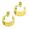 Argolla Pequeña 02.195.0180.20 Oro Laminado, con Blanca Micro Pave, Pulido, Tono Dorado