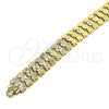 Pulsera Solida 03.100.0074.08 Oro Laminado, Diseño de Corazón, Pulido, Tono Dorado (16 MM Thickness, 8 Inches Length)
