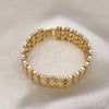 Pulsera Solida 03.100.0074.08 Oro Laminado, Diseño de Corazón, Pulido, Tono Dorado (16 MM Thickness, 8 Inches Length)