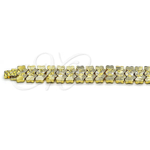 Pulsera Solida 03.100.0074.08 Oro Laminado, Diseño de Corazón, Pulido, Tono Dorado (16 MM Thickness, 8 Inches Length)