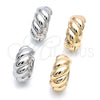 Argolla Huggie 02.195.0187.16 Oro Laminado, Diseño de Ãrbol, Pulido, Tono Dorado