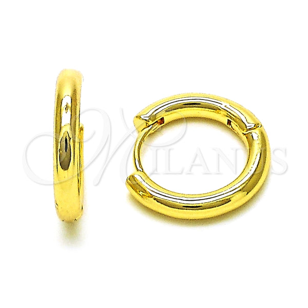 Argolla Huggie 02.195.0189.18 Oro Laminado, Pulido, Tono Dorado