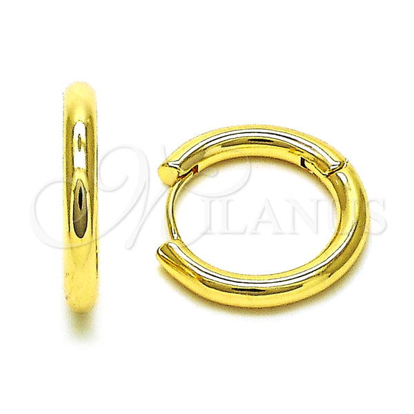 Argolla Huggie 02.195.0189.20 Oro Laminado, Pulido, Tono Dorado