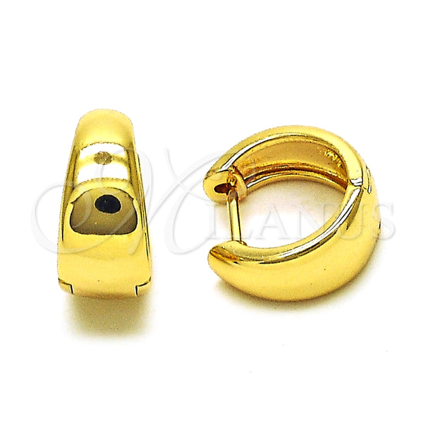 Argolla Huggie 02.195.0193.16 Oro Laminado, Pulido, Tono Dorado