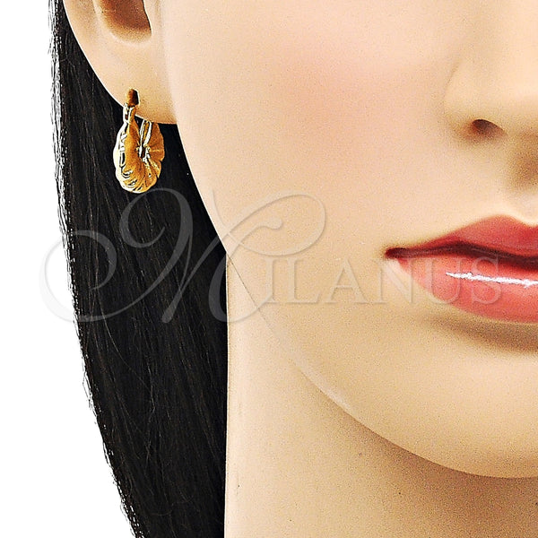 Argolla Pequeña 02.213.0528.16 Oro Laminado, Diamantado, Tono Dorado