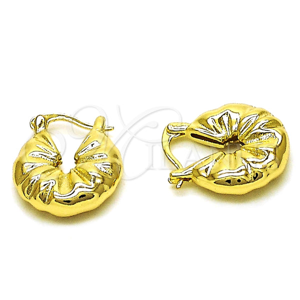 Argolla Pequeña 02.213.0528.16 Oro Laminado, Diamantado, Tono Dorado