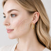 Arete Dormilona 02.163.0193.20 Oro Laminado, Diseño de Hueco, Pulido, Tono Dorado
