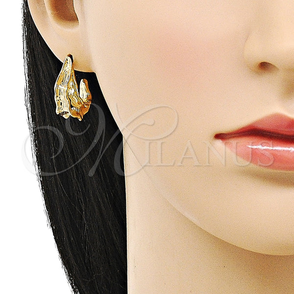 Argolla Pequeña 02.163.0199.20 Oro Laminado, Diamantado, Tono Dorado