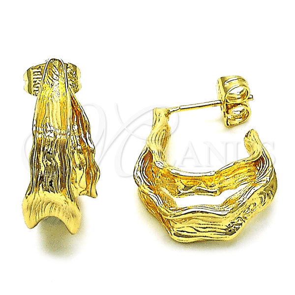 Argolla Pequeña 02.163.0199.20 Oro Laminado, Diamantado, Tono Dorado
