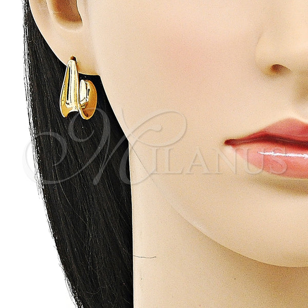 Argolla Pequeña 02.163.0204.16 Oro Laminado, Pulido, Tono Dorado