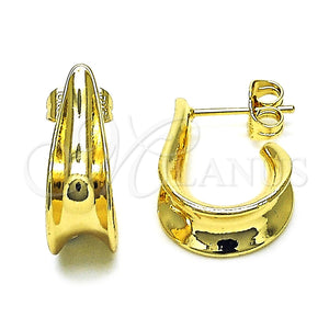 Argolla Pequeña 02.163.0204.16 Oro Laminado, Pulido, Tono Dorado