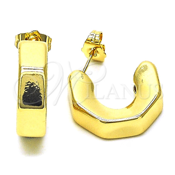Argolla Pequeña 02.163.0205.20 Oro Laminado, Pulido, Tono Dorado