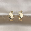 Argolla Pequeña 02.163.0209.20 Oro Laminado, Diseño de Torcido, Pulido, Tono Dorado