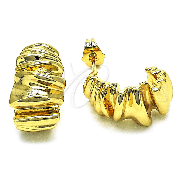 Arete Dormilona 02.163.0211 Oro Laminado, Diamantado, Tono Dorado
