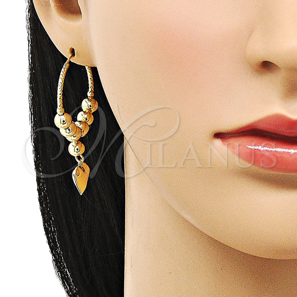 Argolla Mediana 02.170.0432.30 Oro Laminado, Diseño de Corazón y Bola, Pulido, Tono Dorado
