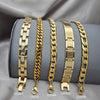 Kit Surtido de 25 Pulseras para Hombre de Acero Dorado al por mayor — SKU 153044