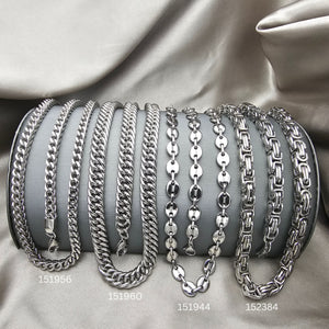 Especial del Día del Padre: Kit Surtido de 8 Collares y Pulseras para Hombre de Acero al por mayor — SKU 153048
