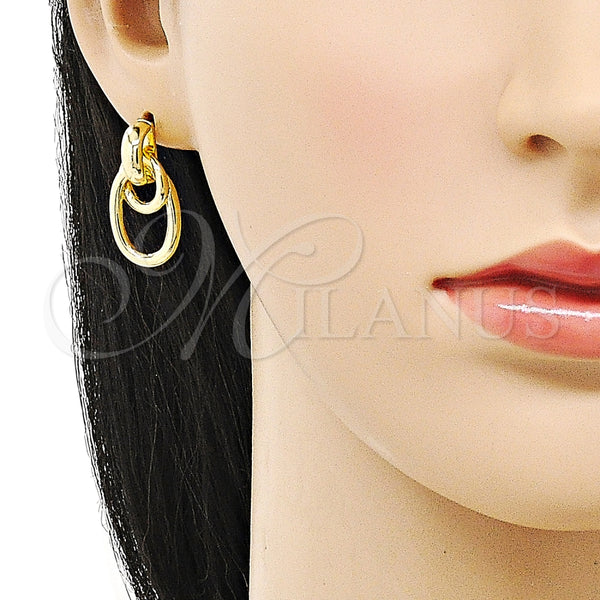 Arete Dormilona 02.385.0009 Oro Laminado, Pulido, Tono Dorado