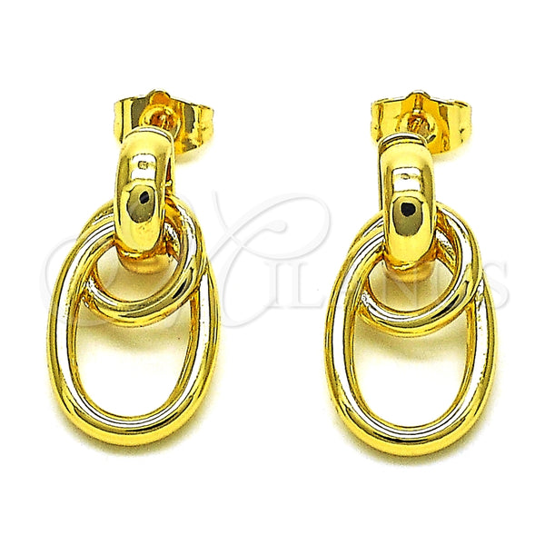 Arete Dormilona 02.385.0009 Oro Laminado, Pulido, Tono Dorado