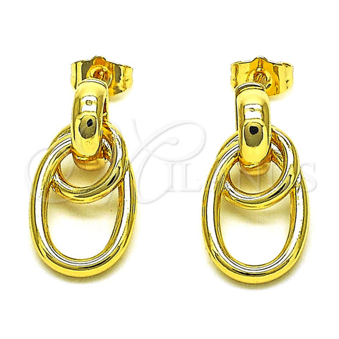 Arete Dormilona 02.385.0009 Oro Laminado, Pulido, Tono Dorado