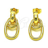 Arete Dormilona 02.385.0009 Oro Laminado, Pulido, Tono Dorado