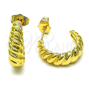 Argolla Pequeña 02.385.0012.20 Oro Laminado, Pulido, Tono Dorado