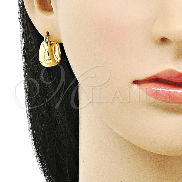 Argolla Pequeña 02.195.0198.20 Oro Laminado, Pulido, Tono Dorado