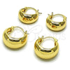 Argolla Pequeña 02.195.0198.20 Oro Laminado, Pulido, Tono Dorado